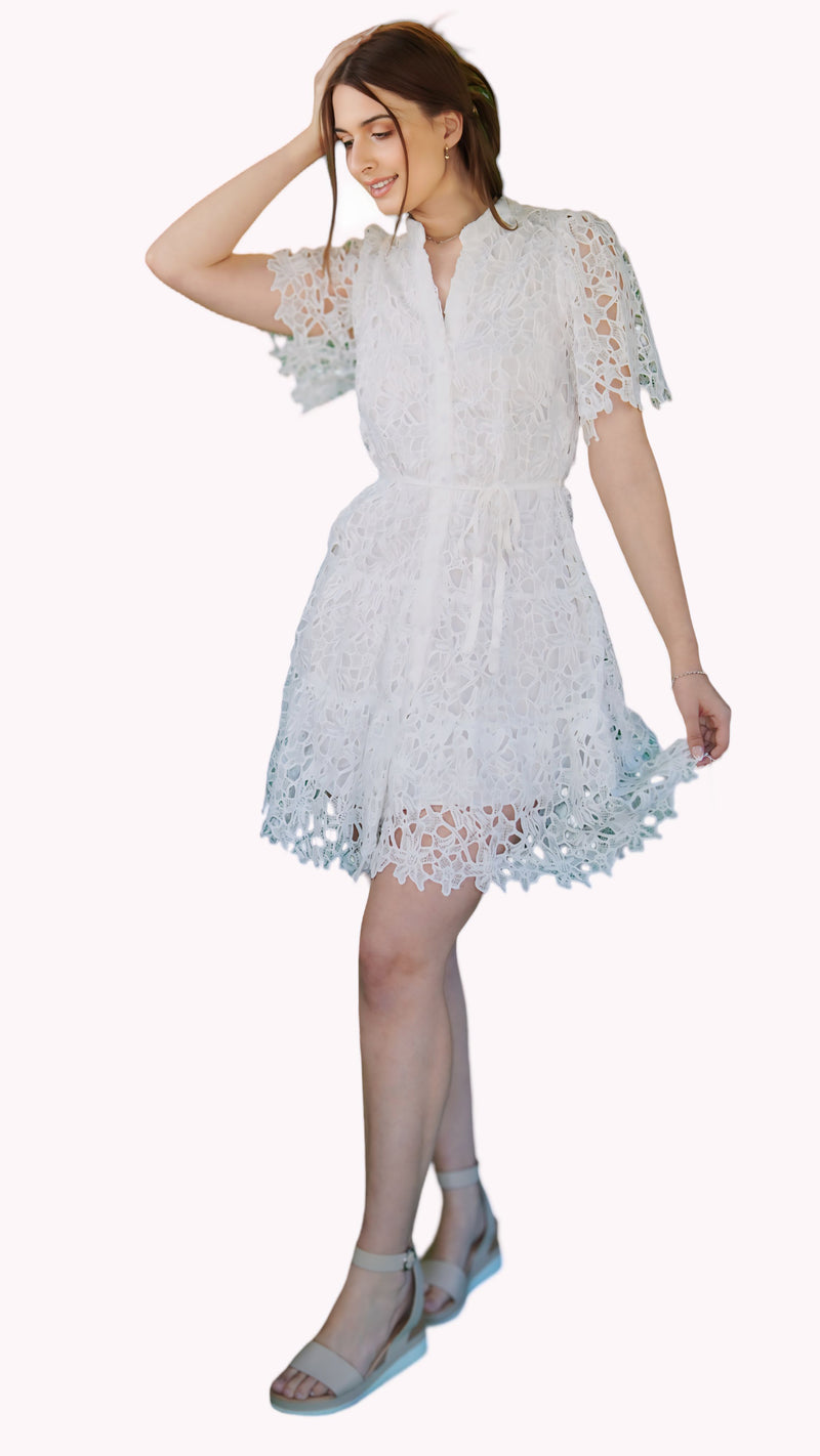 Luminous Charm: The White Dress