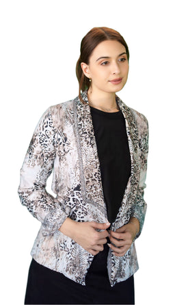 Snow Leopard blazer