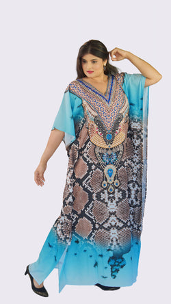 Exoitic Snake Print Kaftan  edit